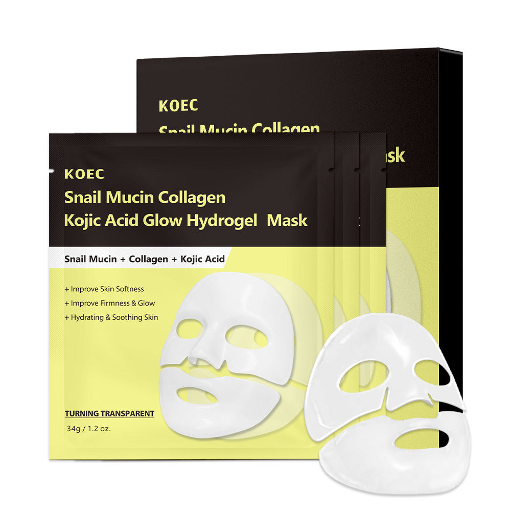 Snail Mucin Collagen Kojic Acid Glow Hydrogel Mask